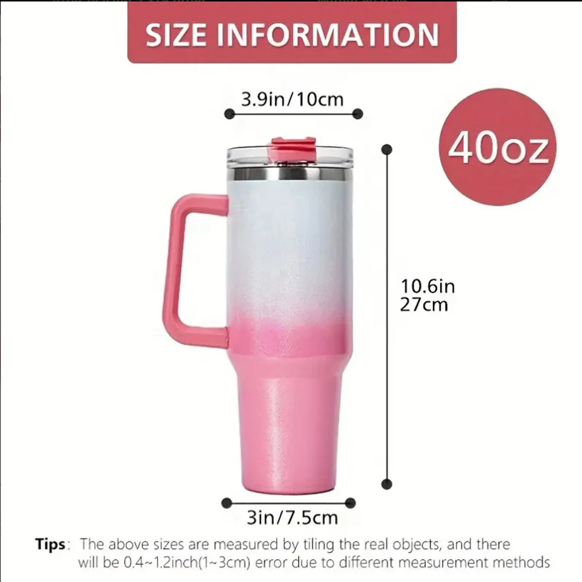 40oz Mug Tumbler With Handle Insulated Tumbler With Lids Straw Stainless Steel Coffee Tumbler Termos Cup for Travel Thermal Mug