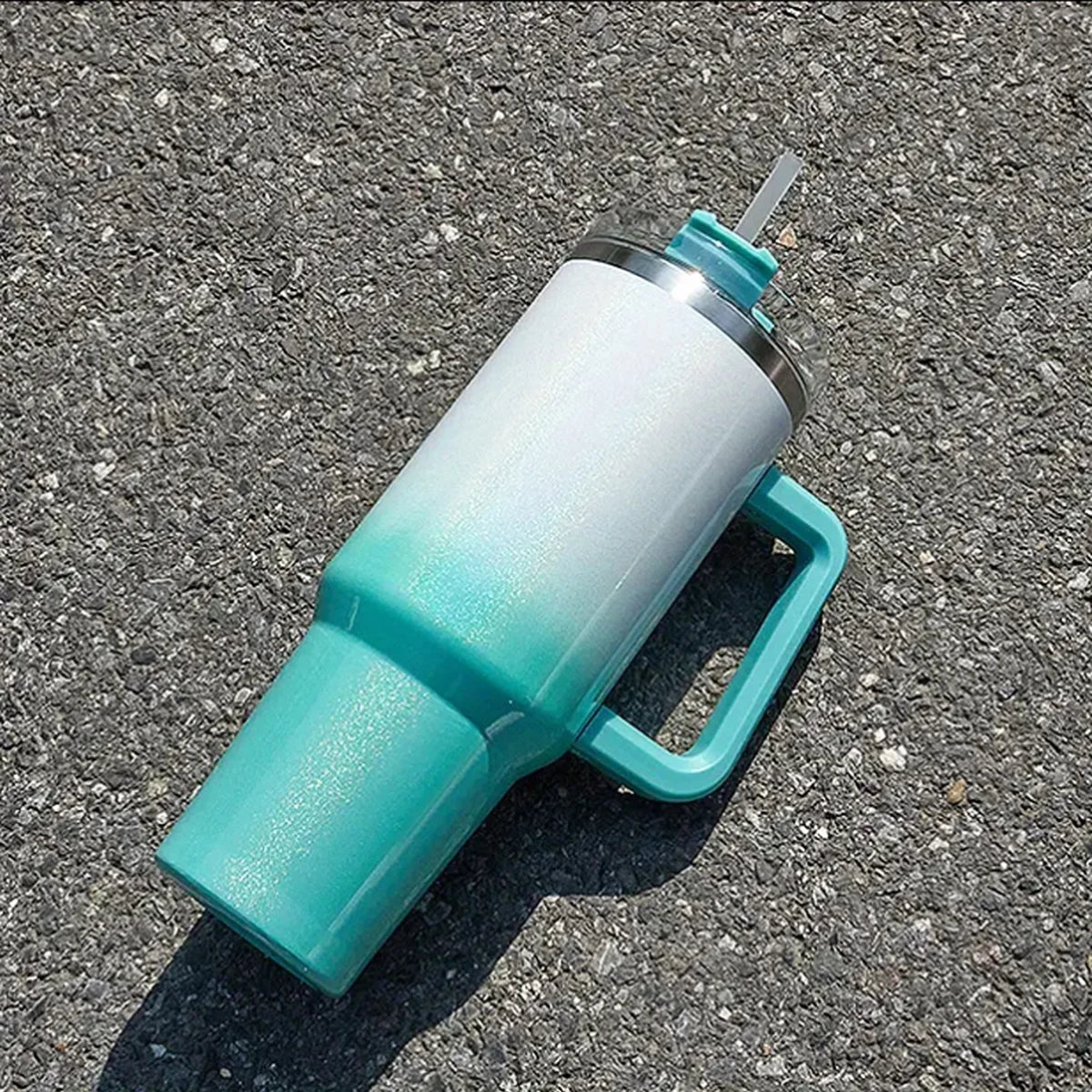 40oz Mug Tumbler With Handle Insulated Tumbler With Lids Straw Stainless Steel Coffee Tumbler Termos Cup for Travel Thermal Mug