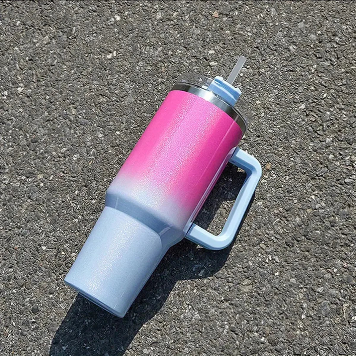 40oz Mug Tumbler With Handle Insulated Tumbler With Lids Straw Stainless Steel Coffee Tumbler Termos Cup for Travel Thermal Mug