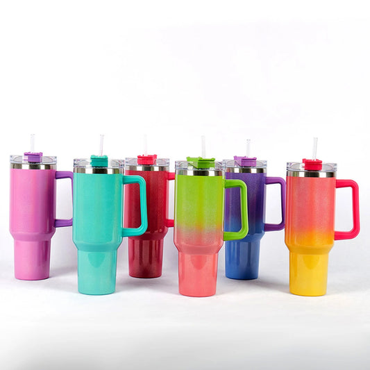 40oz Mug Tumbler With Handle Insulated Tumbler With Lids Straw Stainless Steel Coffee Tumbler Termos Cup for Travel Thermal Mug