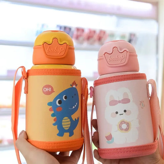 500ml Unicorn Kids Thermos Bottle Cute Children's Thermal Water Bottle Stainless Steel Thermos Mug For Kids Portable Water Cup
