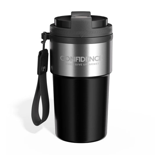 Insulated Coffee Travel Tumbler 16 oz, Ceramic liner Coffee Cup Outdoor Portable Coffee Bottle Capacity 480ML,Keep Hot for 12H