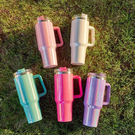 40oz Mug Tumbler With Handle Insulated Tumbler With Lids Straw Stainless Steel Coffee Tumbler Termos Cup for Travel Thermal Mug